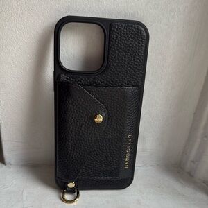 iPhone 13 Pro Max Bandolier Black Case with Gold Accents
